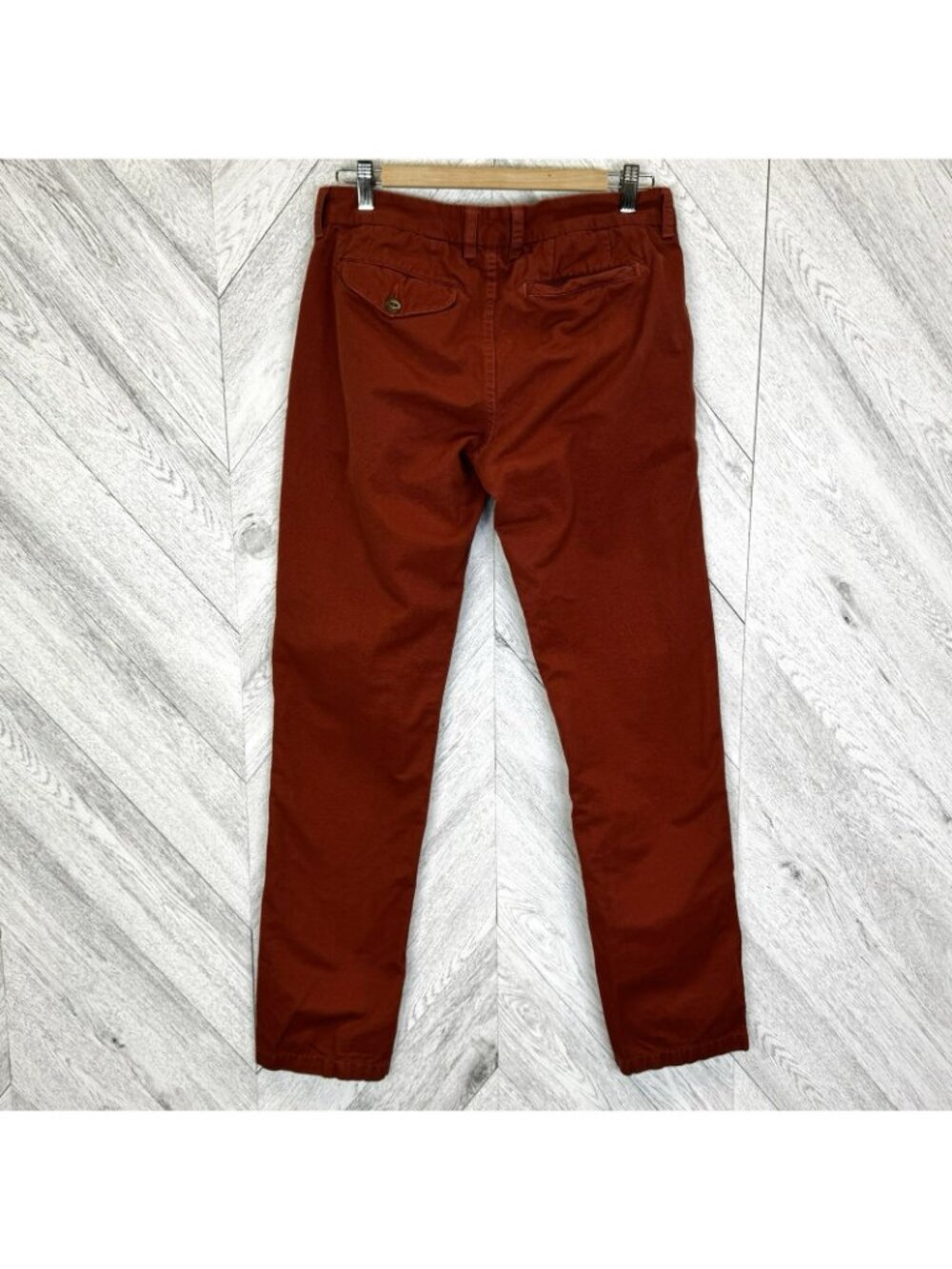 The West Is Dead Chino Pants Mens Size 30x32 Slim Straight Rust 100% Cotton - Picture 6 of 9